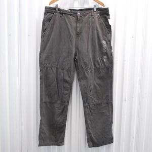Aeropostale Carpenter Pants Mens XL‎ Gray Cotton Blend Workwear Relaxed Fit